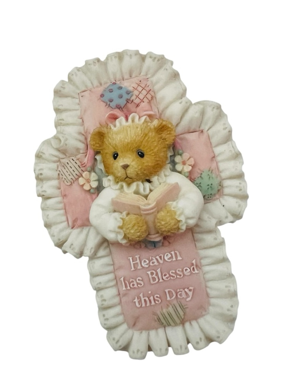 Vintage Cherished Teddies Heaven Has Blessed This Day Enesco CrossTrinket Box